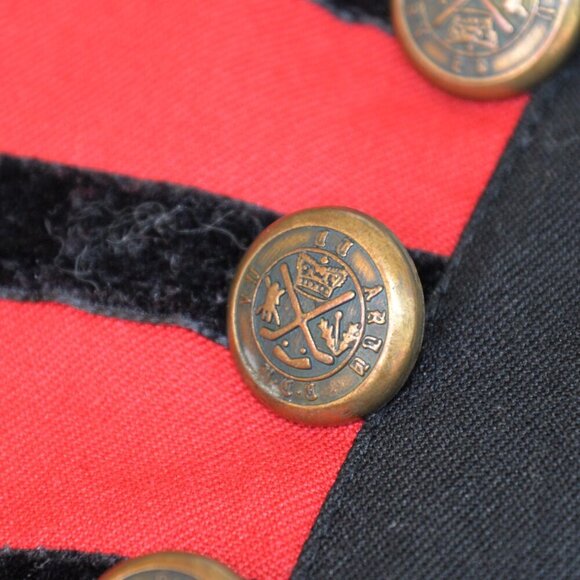 Vintage 90s Le Chateau Sgt Pepper Military Black/Red Jacket Sz S - Picture 6 of 7